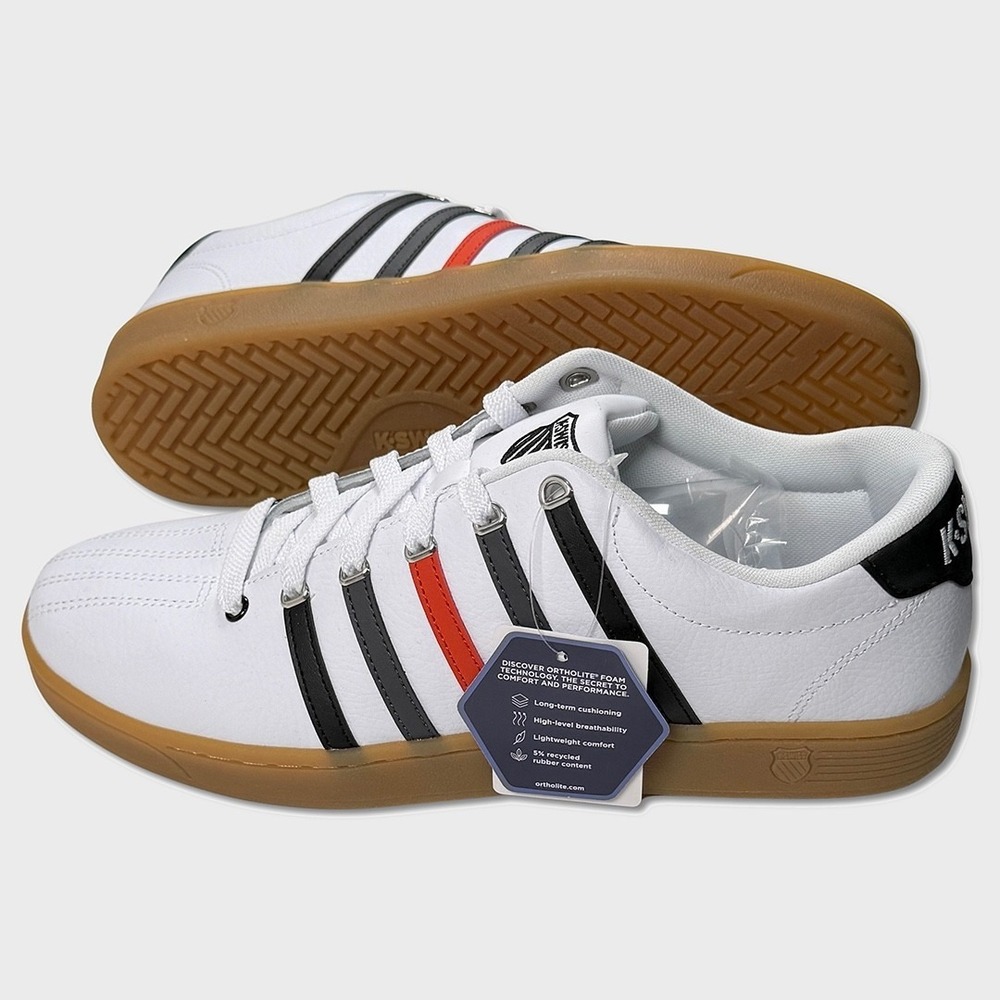 K-Swiss Court Pro II Shoes - NEW Mens Size 10.5‎ White / Multi - #49539-OF